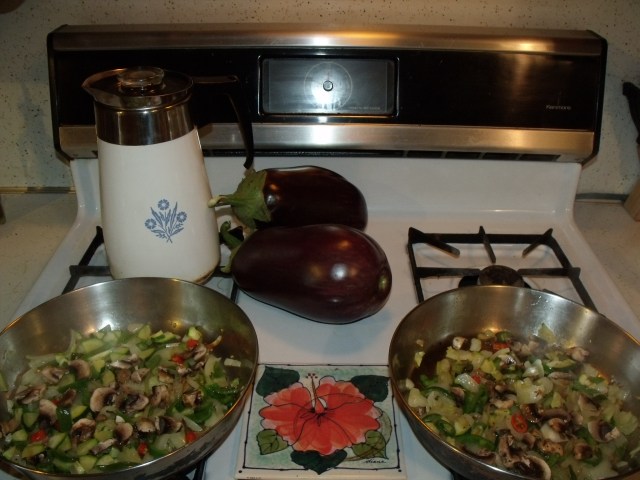 Omelet before the eggs were added.