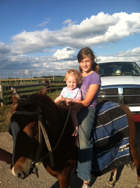Little cowgirls on a beautiful Saturday afternoon in Minnesota!