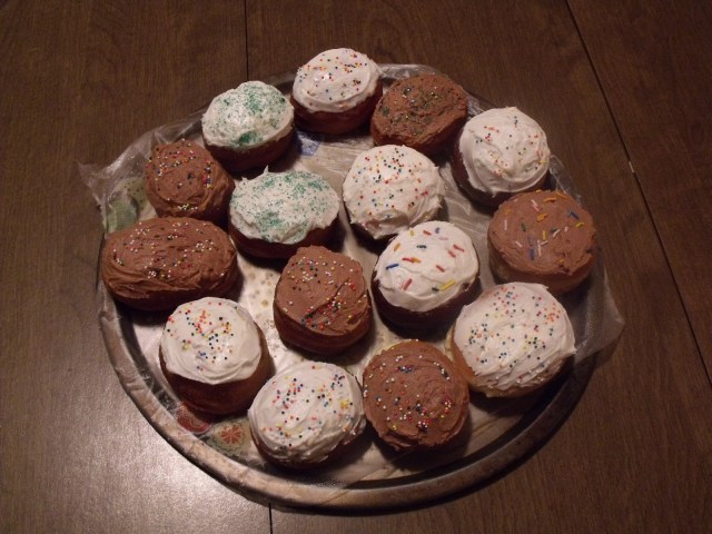 The girls baked these Bismarcks and they are delicious!