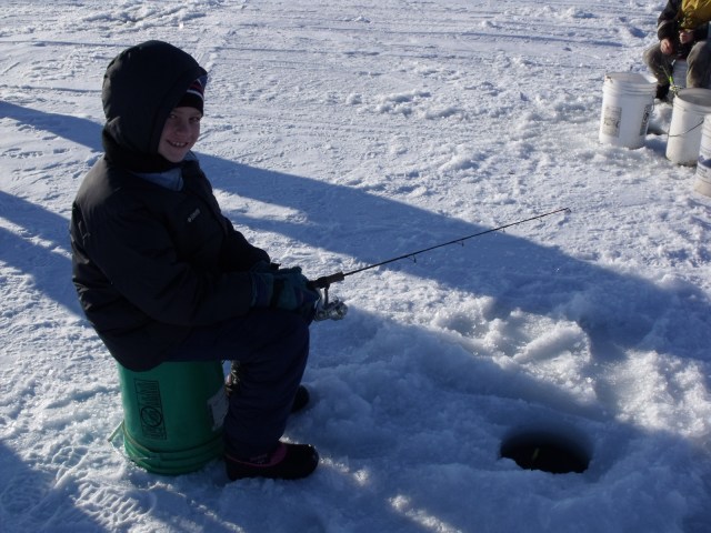  What fish lies beneath the dark, cold hole?  Isabella hopes to find out soon here.
