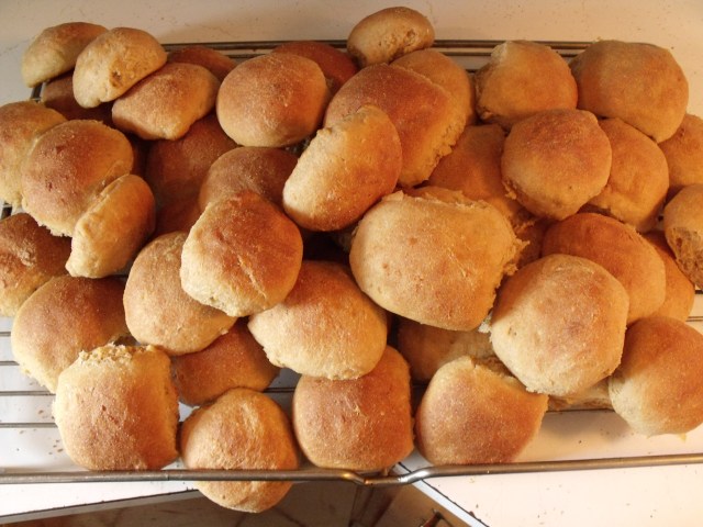Every time we make butter this whole wheat buttermilk and honey bread is made.