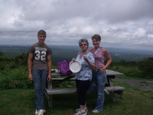 Eggplant Parmesan on top of Big Pocono State Park.
