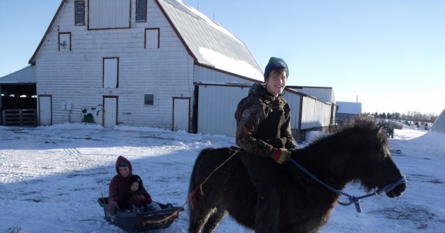 Star and Caleb gave rides to the kids!