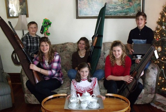 Christmas gifts for our children at home.