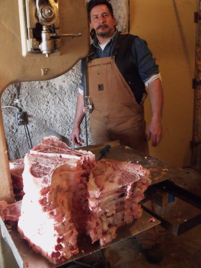 Steak is on the menu lately. That's my Fred who just finished cutting these steaks! I love him!!!