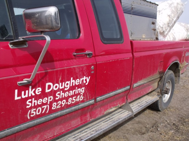 Lukes truck......ready to unload some wool.