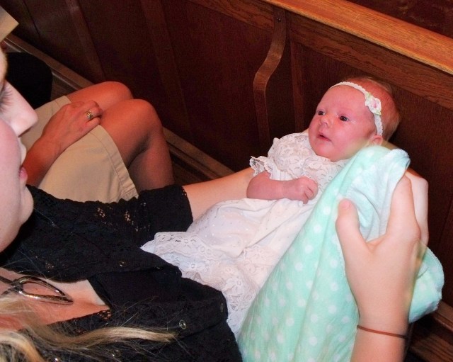Josie June Ryland just before her baptism.