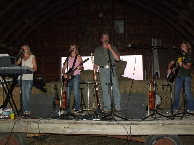 Evening practice on the hay rack!
