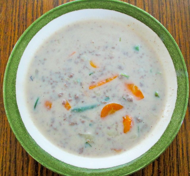Creamy Venison soup.