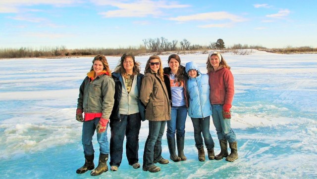 Walking on water and loving it too.  