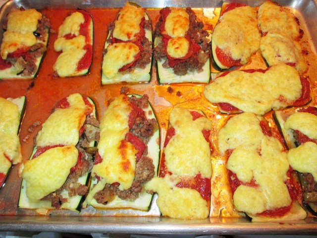 Zucchini pizza. Wow this is really good.