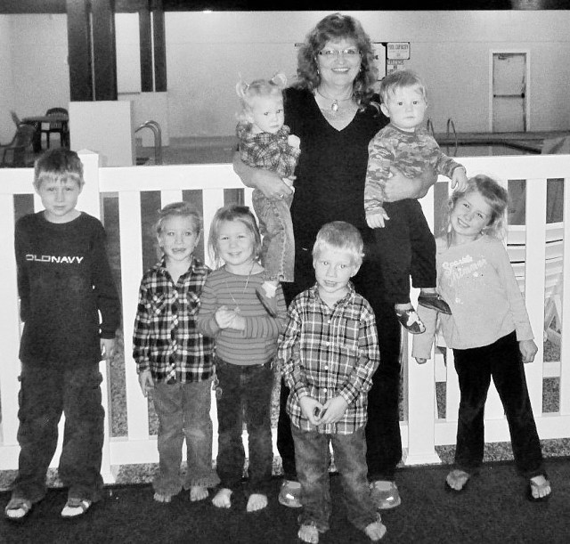 Me and all of my grand children. Missing Jessi and her family very much!!!