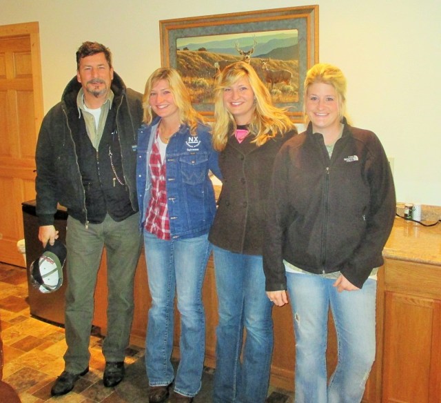 A happy reunion! Fred, Silvana, Marisa and Frenchy out in Wyoming.