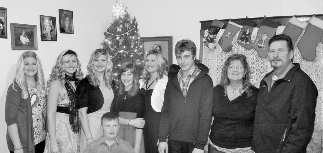 Frenchy, Maggie, Marisa, Mario (below) Bella, Silvana, Caleb, Sandra and Fred. Christmas Eve 2015