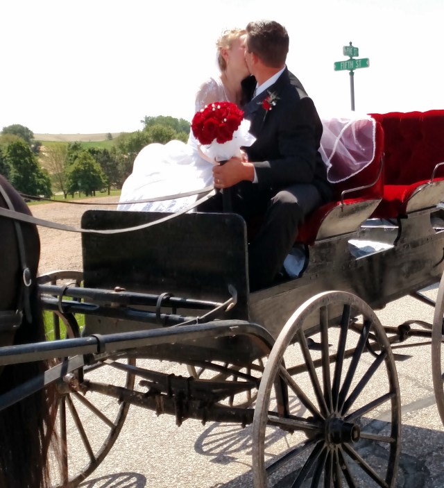 A kiss for luck.....one for the road!