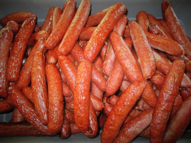 Oh baby! Home made polish sausage from our own pork! Smoked by my very handsome husband!